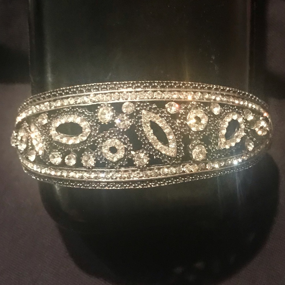 Rhinestone filigree evening bracelet